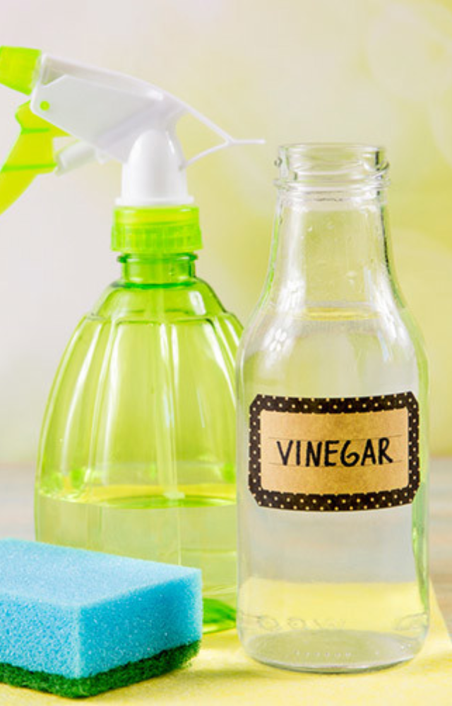 Mix equal parts vinegar and water in a spray bottle for a streak-free glass cleaner. Perfect for windows and mirrors!