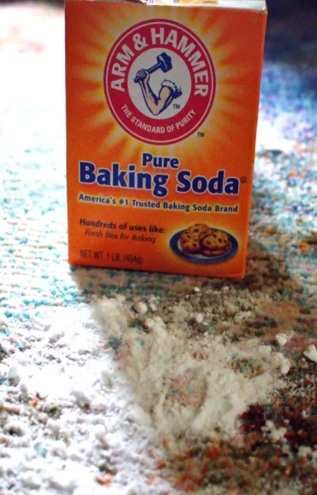 Sprinkle baking soda on carpets, let it sit for 15 minutes, then vacuum. It absorbs odors and refreshes your space.