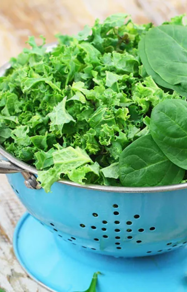 Kale supports heart health by lowering cholesterol and improving circulation.