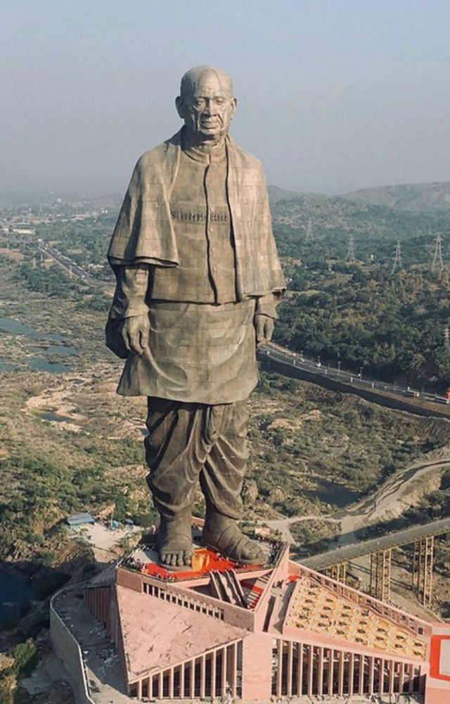 Standing tall at 182 meters, this tribute to Sardar Vallabhbhai Patel is the world’s tallest statue.