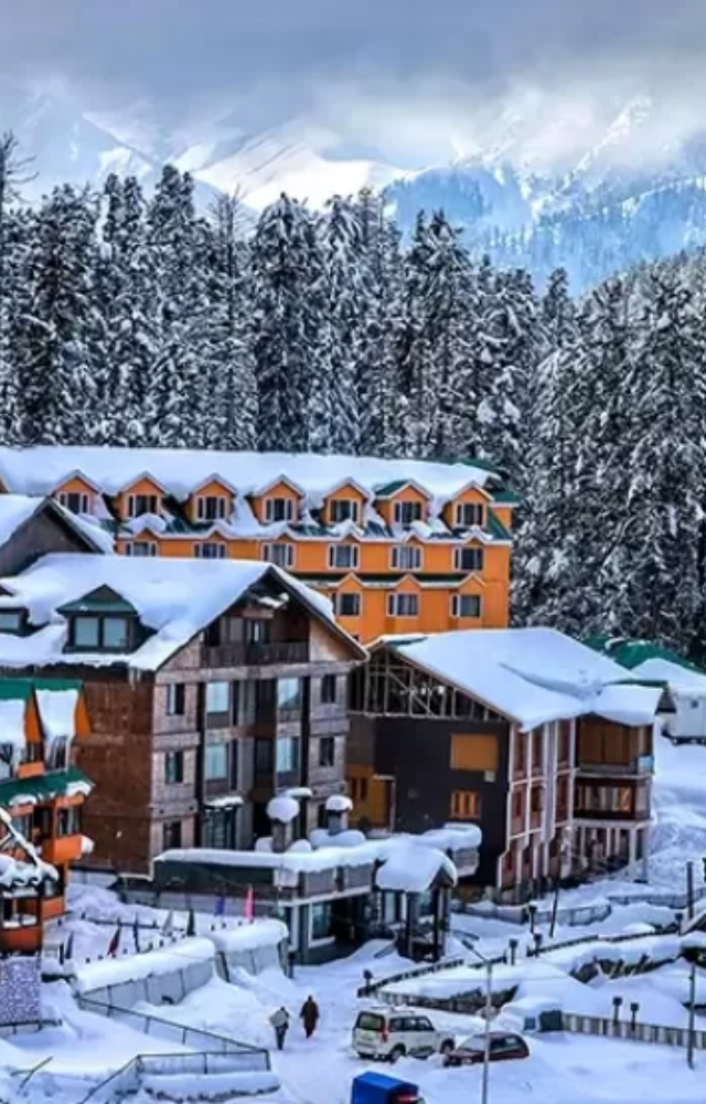 Nestled in the Himalayas, Gulmarg offers snowy peaks, skiing adventures, and postcard-perfect views for a peaceful escape.