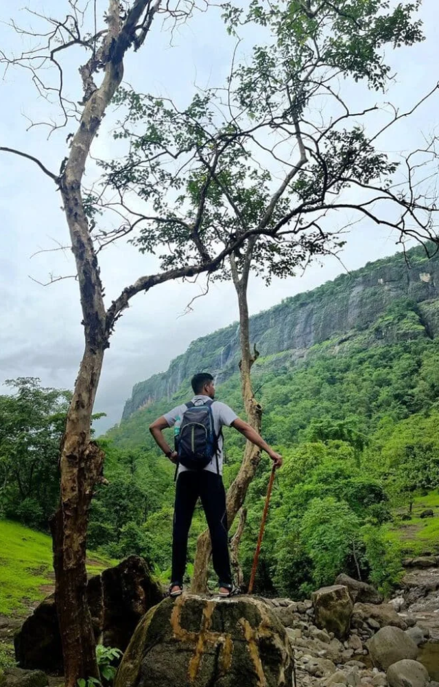 Trek through dense forest and misty paths to reach the ancient Jyotirlinga shrine.