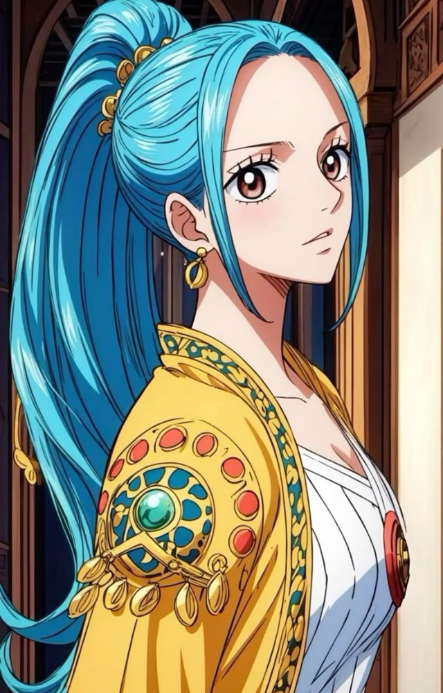 Vivi was touched by Luffy’s heroism in Alabasta. She still cherishes the Straw Hats and their captain.
