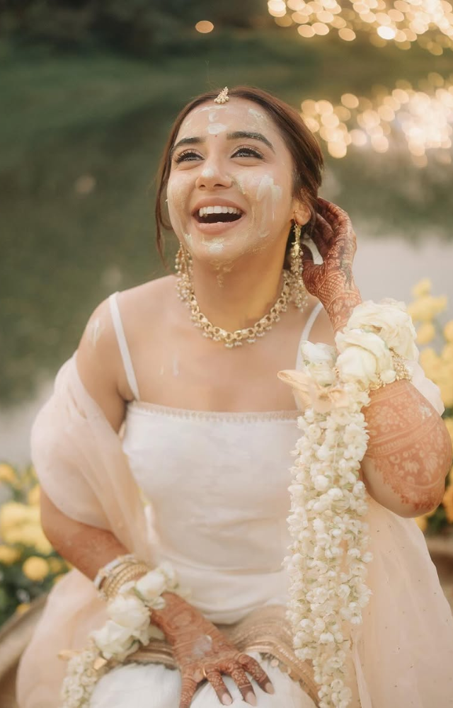 The haldi ceremony was all about love, laughter, and beautiful yellow hues, making it a picture-perfect event.