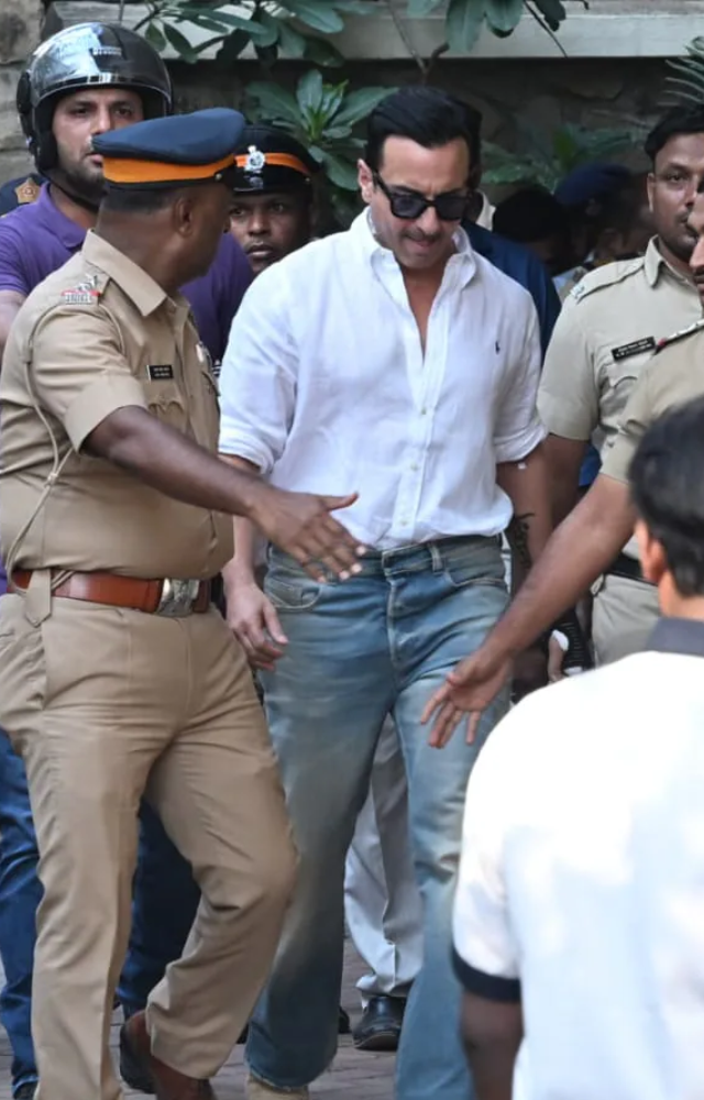 Saif Ali Khan has been discharged from Lilavati Hospital and was seen stepping out of his residence at Satguru Sharan, looking relaxed and in good spirits.