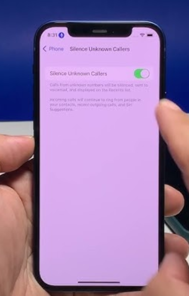 Block spam with one toggle—both iPhones and Android phones let you silence calls from unknown numbers.