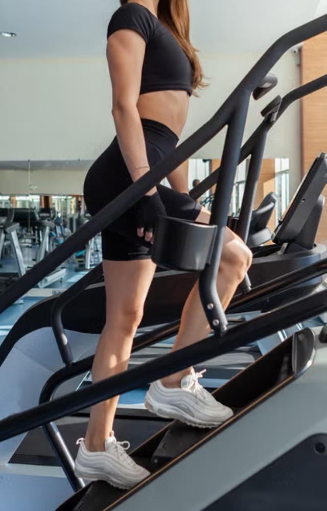 Walking uphill or on an inclined treadmill increases heart rate and strengthens cardiovascular endurance. Step up for a stronger heart!
