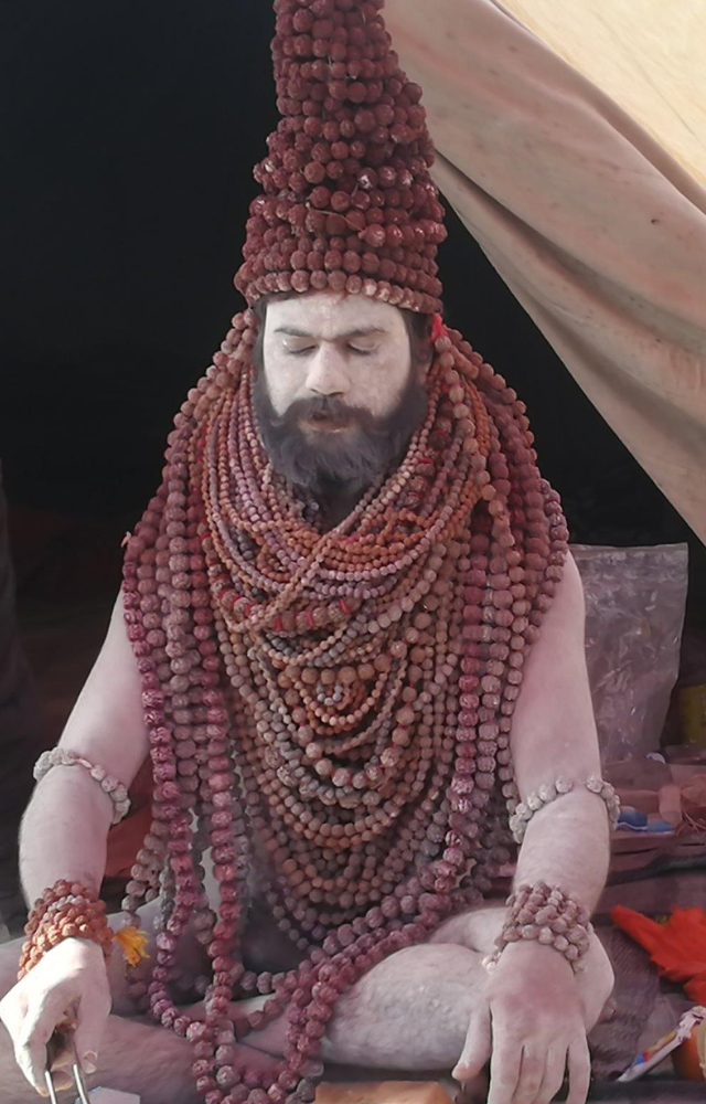 Known for his rudraksh-adorned appearance and spiritual healing practices, Rudraksh Baba is a standout figure at the Mahakumbh.